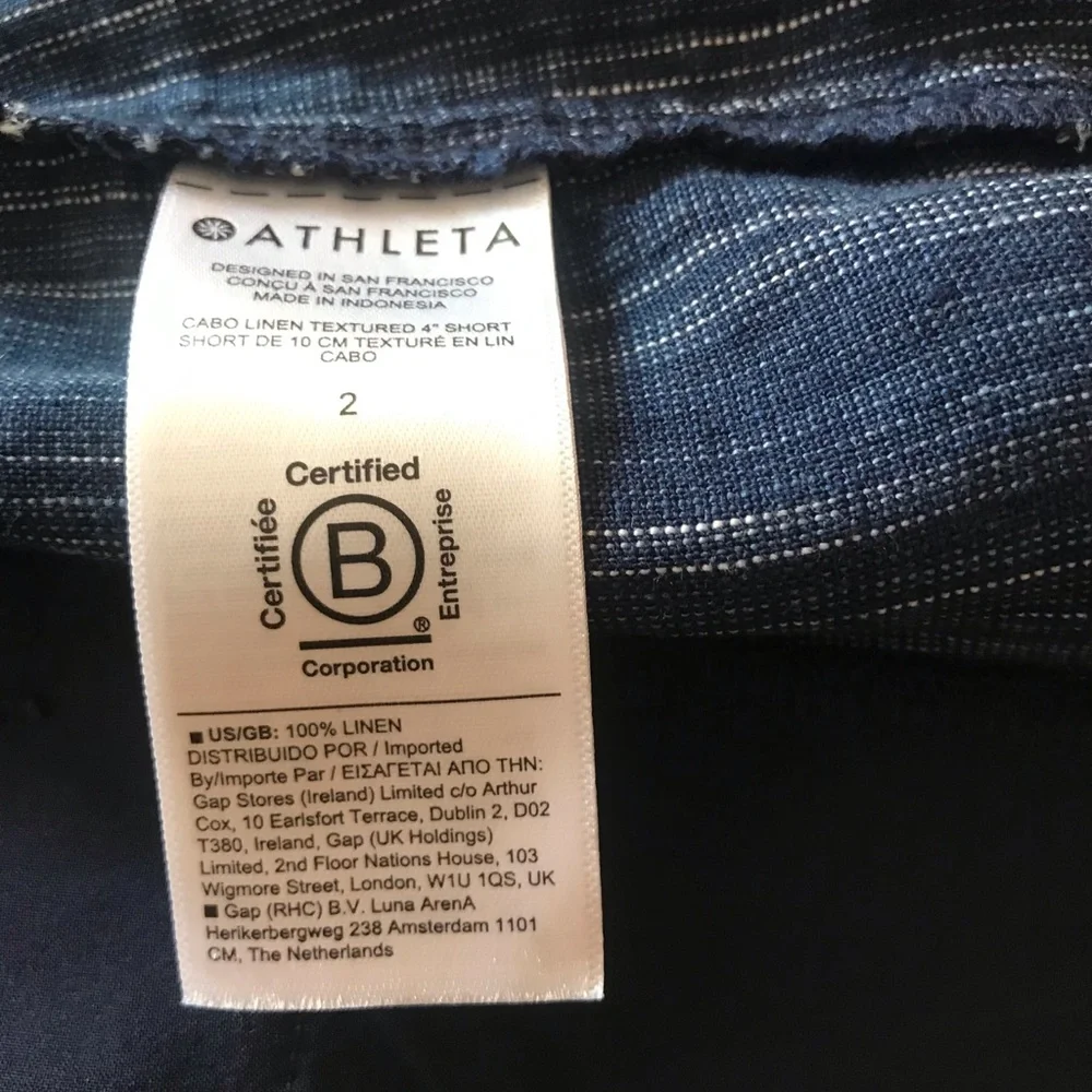ATHLETA Cabo Linen Textured 4” Shorts - Picture 9 of 10